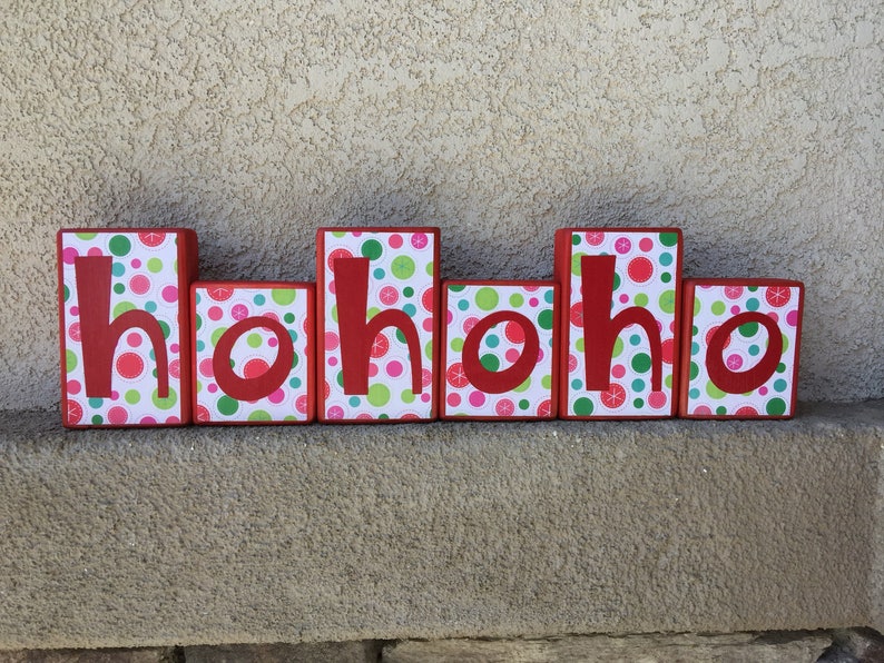 Christmas blocks ho ho ho image 1