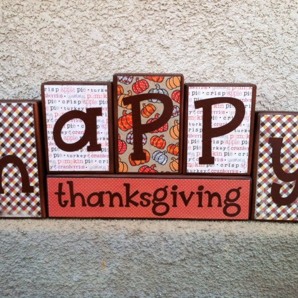 Thanksgiving blocks - happy thanksgiving