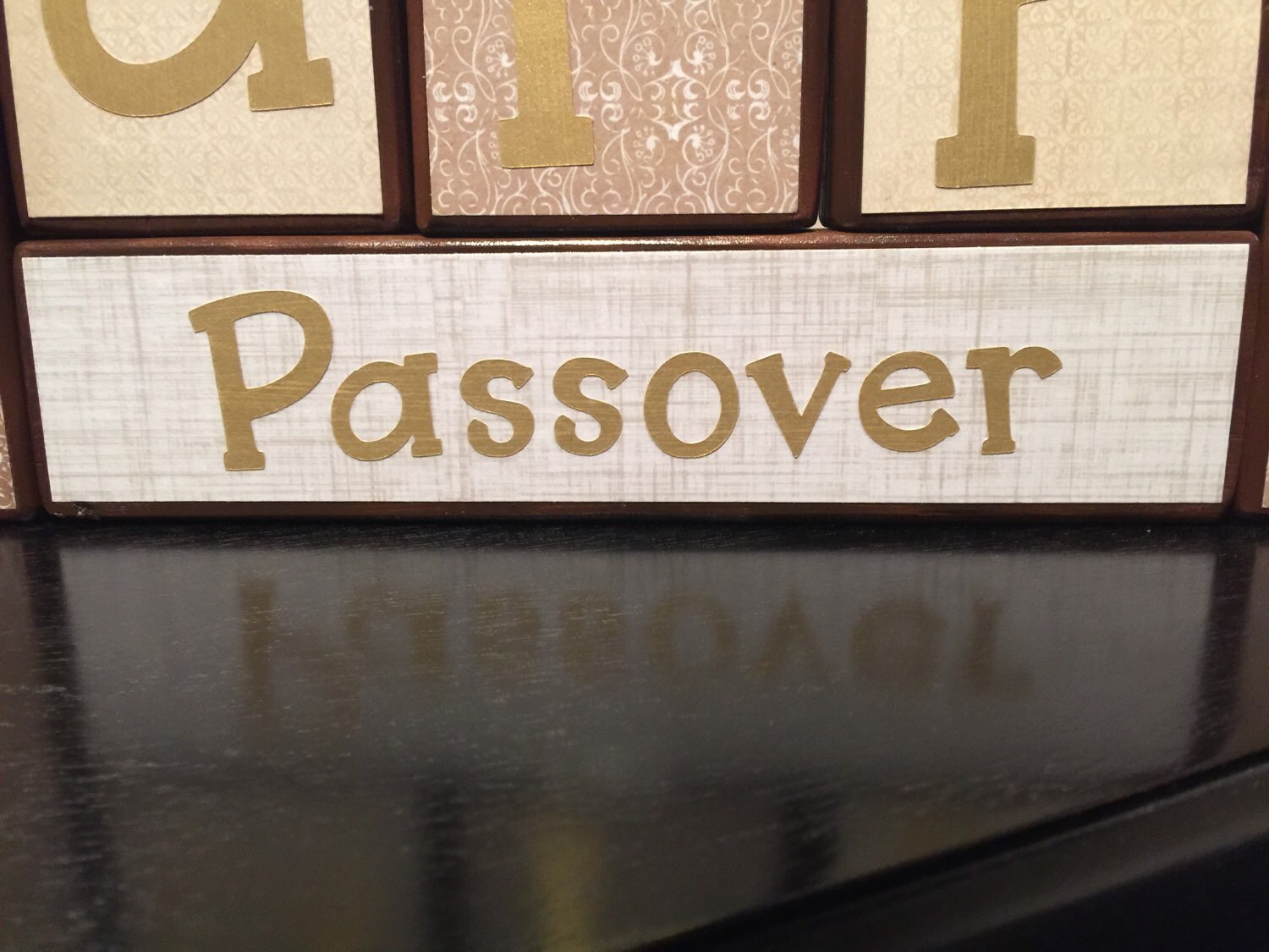 Passover Blocks Creme/gold Etsy