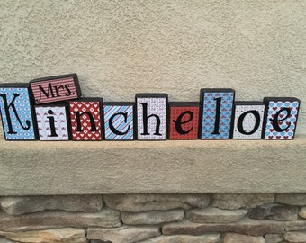 Name blocks - Nurse themed