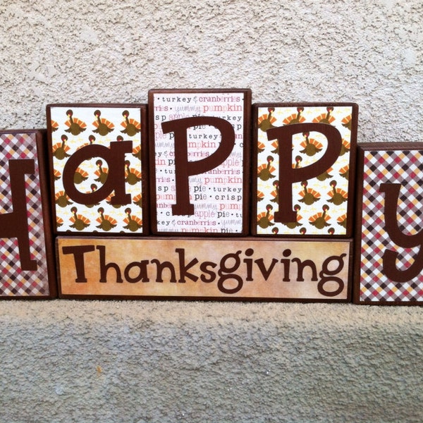 Thanksgiving blocks - Happy Thanksgiving