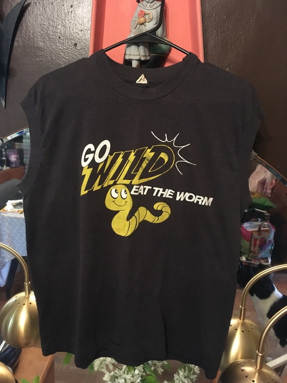Vintage rock punk tee Tequila Eat the Worm 80’s mu
