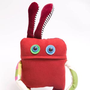 Stuffed monster Eliott, soft toy, cotton plush image 1