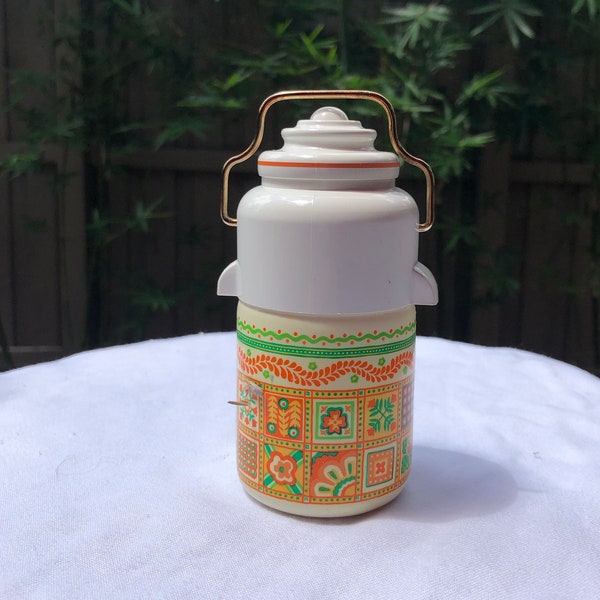 Vintage avon patchwork thermos/avon bottle/avon cologne/kitchen decoration/country kitchen decoration/ retro decoration/vintage decoration.