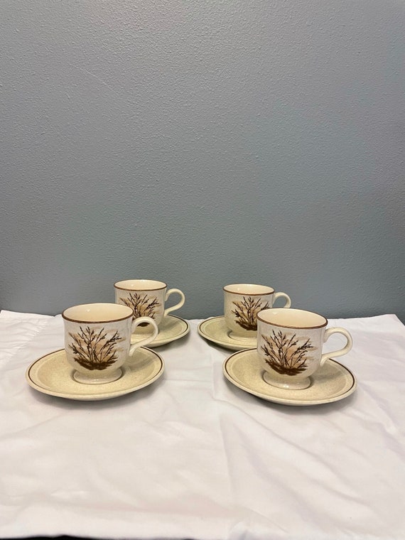 Coffee set tea set Vintage tea or coffee cup and saucer set of four