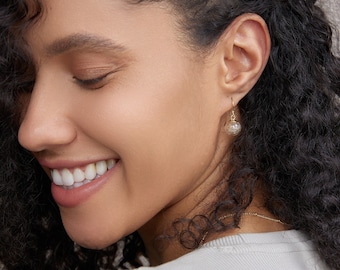 Exquisite earrings with real dandelions - E285