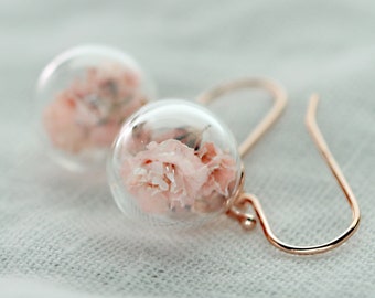 925s Exquisite earrings with real Anne’s lace • E363