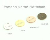 Add-on combination plate 10 mm Silver gold rose gold P103