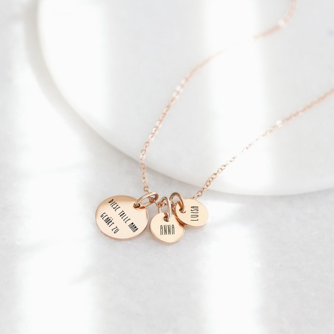 Personalisierte Kette Mama Kette mit Gravur Namenkette Familie