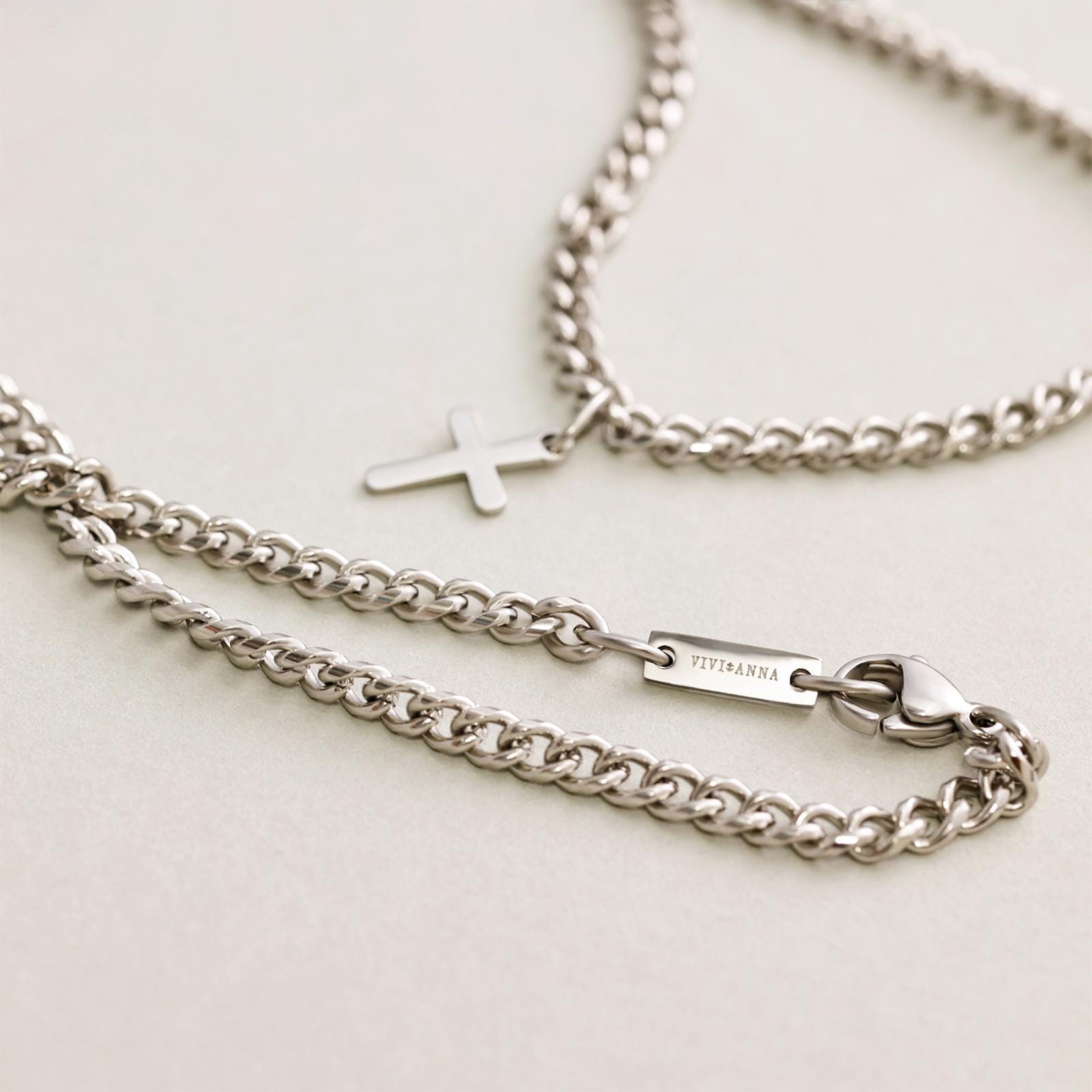 Collana da uomo Zancan in Argento con pendente Croce ESC 214