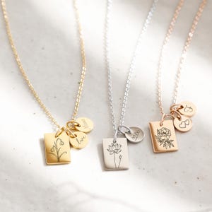 Cadena personalizada - Cadena con grabado - Cadena con grabado personalizado - Collar de familia - Collar de nombre -  - K533