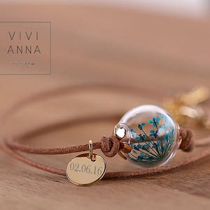 Enjoyment of life Love life queen anne's lace Personalized leather bracelet best custom gift A139d image 3