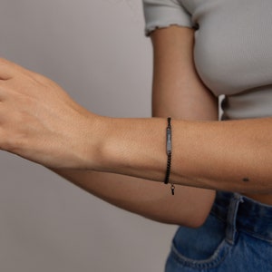 Bracelet personnalisé bracelet unisexe or noir argent bracelet avec gravure étanche bracelet acier inoxydable bracelet partenaire A210 image 5