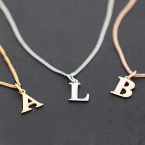 Initialen Kette - Buchstaben Kette - personalisierte Kette - Familie Halskette - Namenskette - gold silber rosé - Edelstahl Kette - K541 image 3