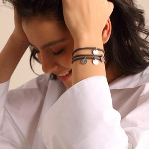 Leather bracelet, Nappa leather bracelet with engraving, wrap bracelet - Customized bracelet - Gifts - A122