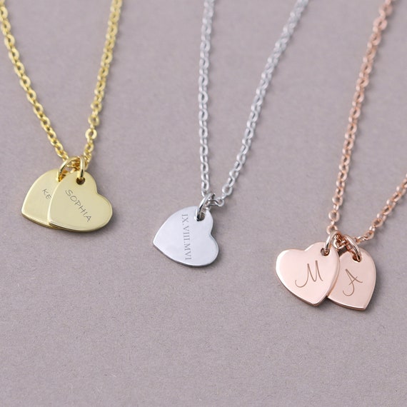 Acheerup Collana Personalizzata Con Doppio Nome Per Donna, In Acciaio Inossidabile, Con Cuore Personalizzato, Zircone, Corona, Gioielli Natalizi, Regalo Per Coppia - Foto 12