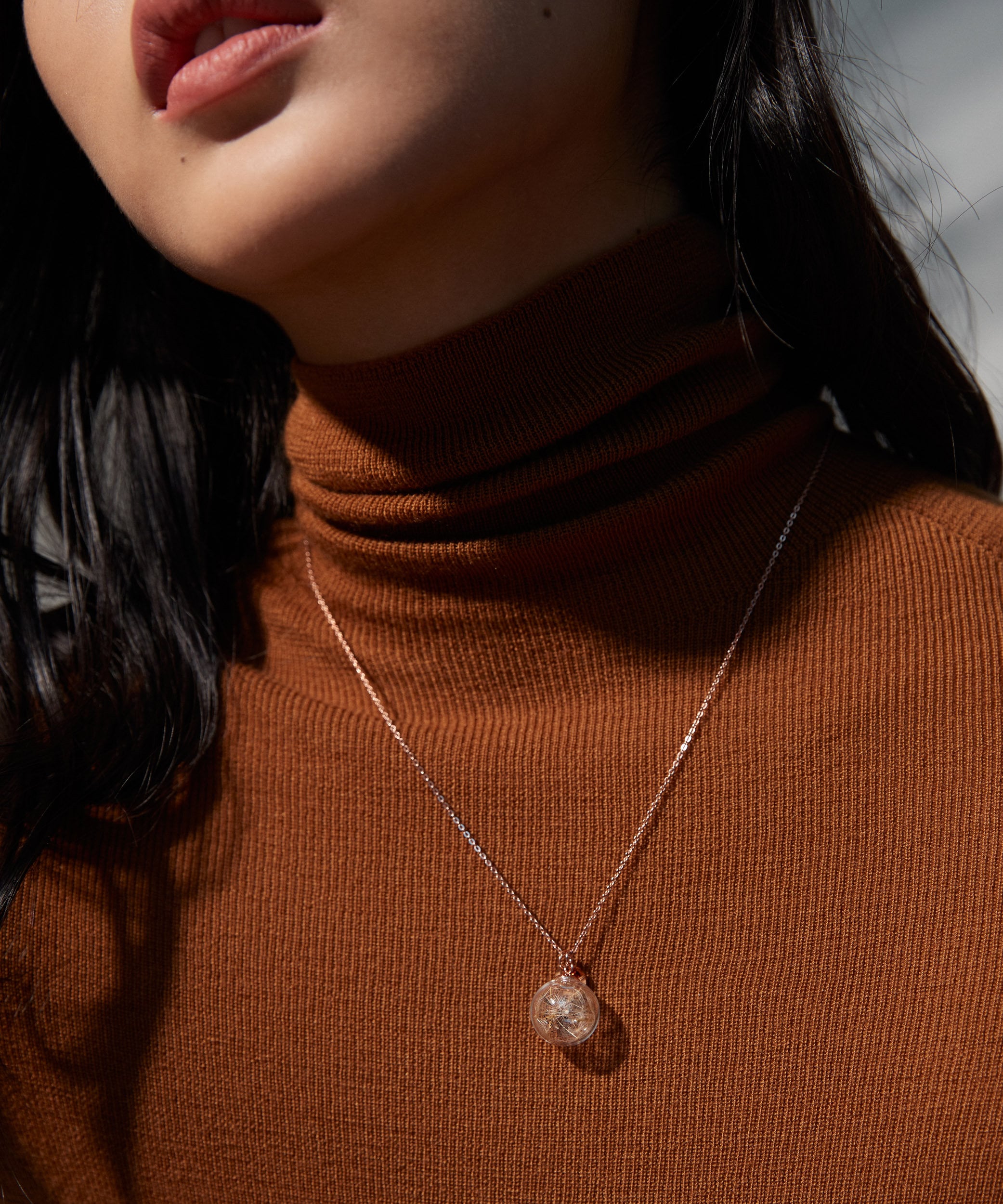 925er Silver necklace with real dandelions and personalized disc • Silver/Gold/Rosegold • real dandelions • gift for her • handmade • K510
