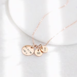 Personalized necklace - Mom necklace with engraving - Name necklace - Family necklace - Engraved necklace - shiny - matte  - K528