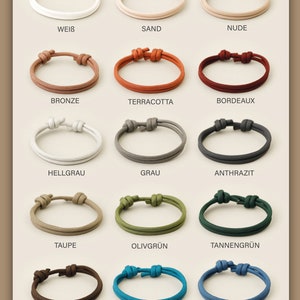 Pulsera personalizada Pulsera tono tierra de cuerda de vela con nombre Regalo de comunión Regalo de confirmación Regalo de confirmación A208 imagen 6