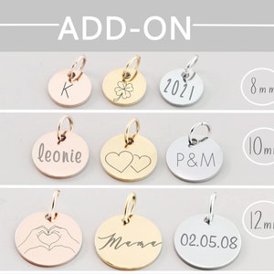 Additional Personalized Pendant - ADD-ON Plate - Extra Pendant - Stainless Steel - Personalized Engraving - Round Pendant - P101