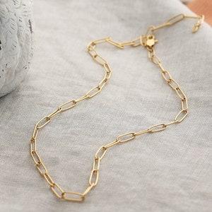 Link chain Layered necklace Y chain Stainless steel Gold Rose gold Silver K526 image 1