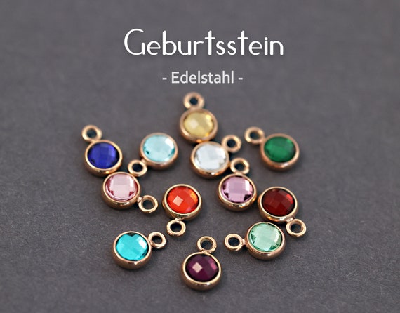 Lot De 12 Pendentifs Pierre De Naissance En Acier Inoxydable - Pour Colliers Ou Bracelets - Neuf