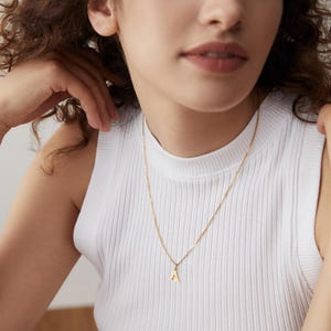 Initialen Kette - Buchstaben Kette - personalisierte Kette - Familie Halskette - Namenskette - gold silber rosé - Edelstahl Kette - K541 image 7