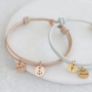 Pulsera de cuerda personalizada - Pulsera con nombre - Pulsera de amistad - Pulsera de surfista - Pulsera para pareja - A195