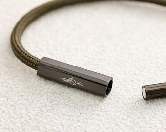 Personalized bracelet with magnetic closure - men's bracelet - custom engraving - surfer bracelet - partner bracelet - HA001