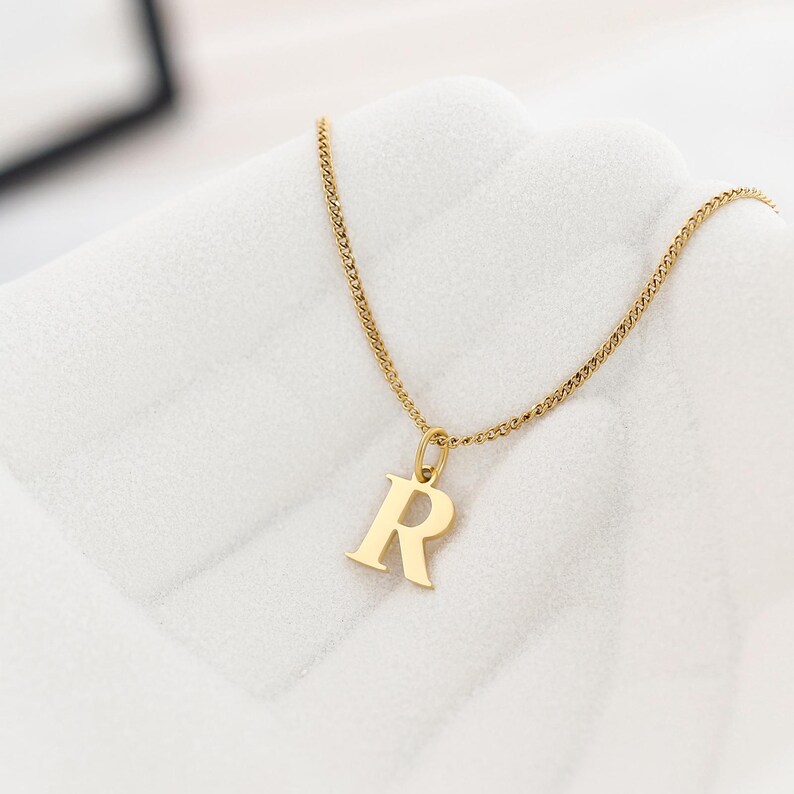 Initialen Kette - Buchstaben Kette - personalisierte Kette - Familie Halskette - Namenskette - gold silber rosé - Edelstahl Kette - K541 image 4