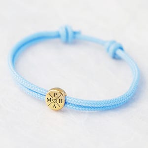 Brazalete de cuerda náutica personalizado - Brazalete de letras - Brazalete de amistad -   surfista - Brazalete para parejas   - A181