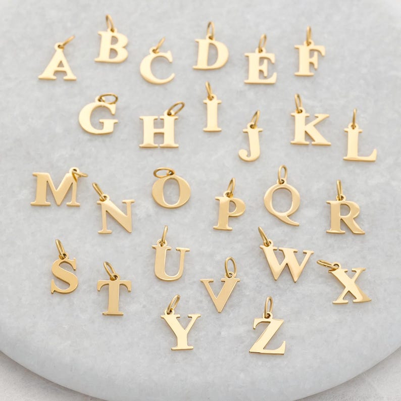 Initialen Kette - Buchstaben Kette - personalisierte Kette - Familie Halskette - Namenskette - gold silber rosé - Edelstahl Kette - K541 image 8