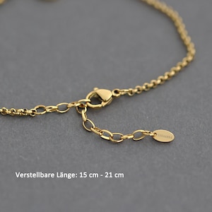 Personalisiertes Herz Armband Herz Armkette Edelstahl Silber, Gold oder Rosé Gold a176 Bild 7