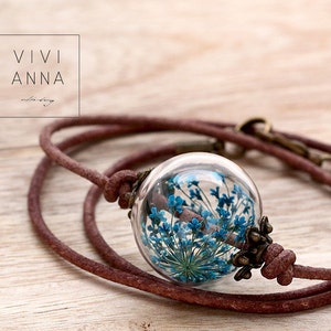 Joy of life Leather necklace Handmade Jewelry Gift for Women Gift for Her Annes lace K341 image 1