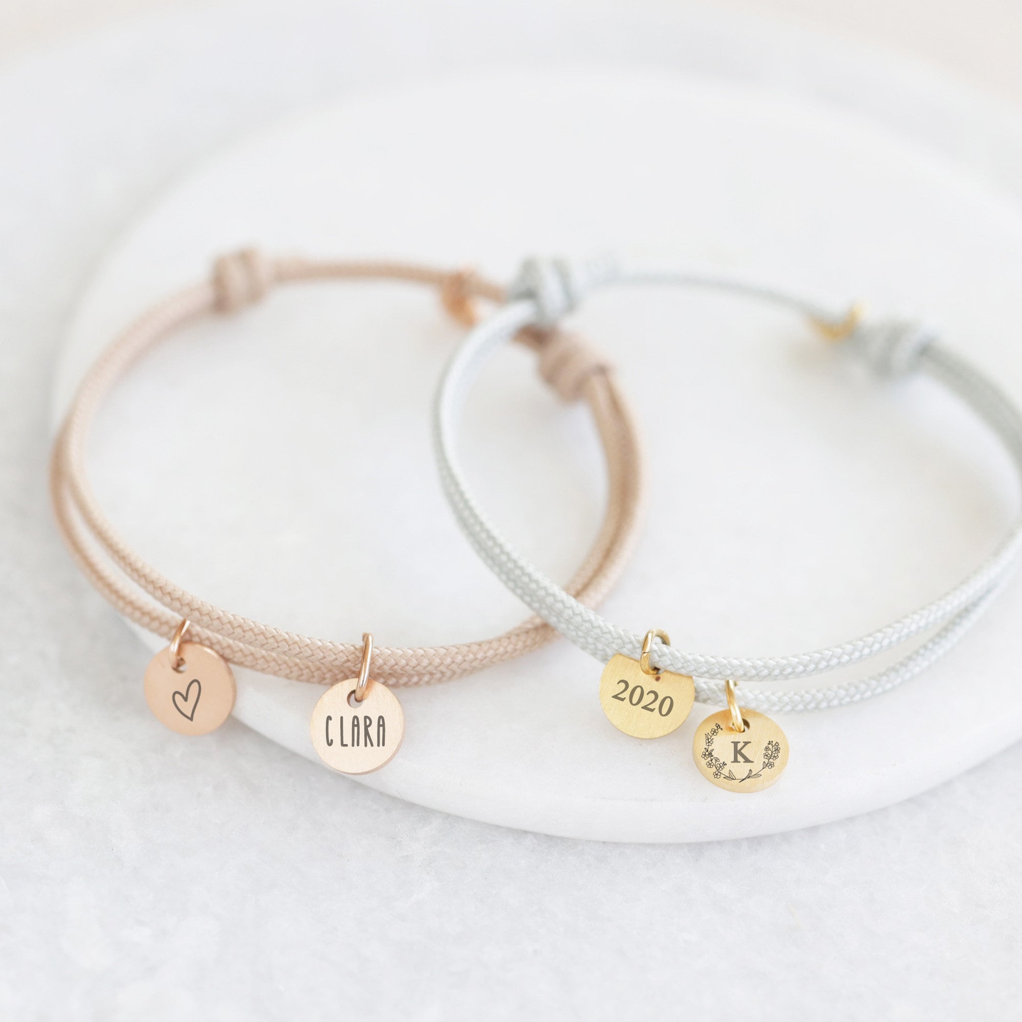 Personalized sailing rope bracelet - name bracelet - friendship bracelet - surfer bracelet - partner bracelet - stainless steel bracelet with engraving - A195