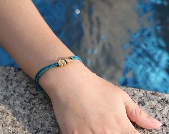 Pulsera de cuerda de vela personalizada - pulsera de corazón - pulsera de amistad - pulsera de surfista - pulsera de pareja - pulsera con grabado - acero inoxidable A183