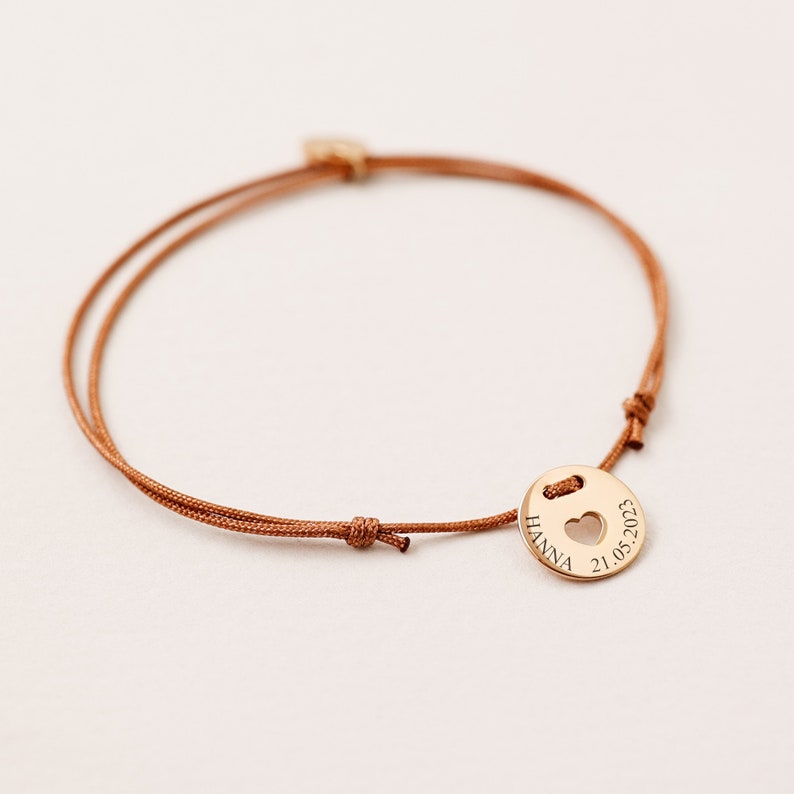 Personalisiertes Herz Armband Wunschgravur Armband mit Gravur Muttertag Geschenk Armband mit Herz Unisex Armband A228 Bild 3