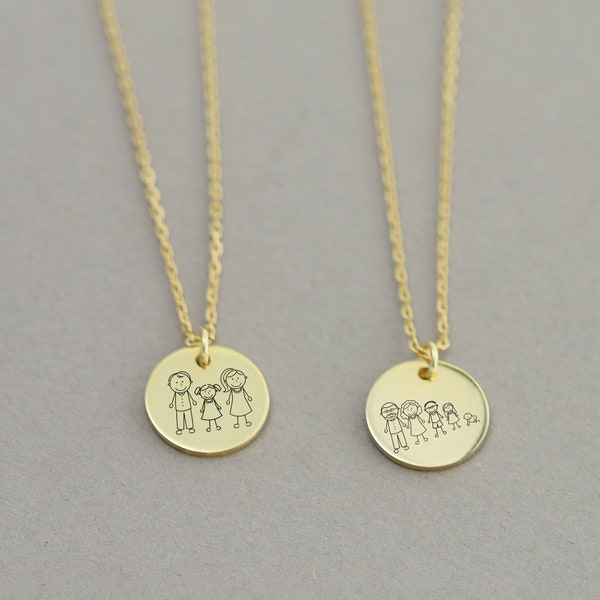 925s Personalized necklace with two discs，engraved necklace in silver, gold and rose gold, for her • GK001