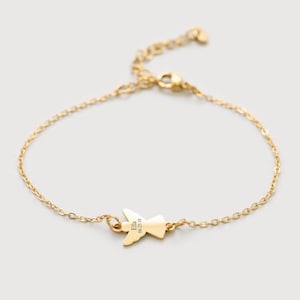 Personalisiertes Schutzengel Armband - Kinder Armband - Christliches Geschenk mit Gravur - Edelstahl - Konfirmation - Kommunion - AE006