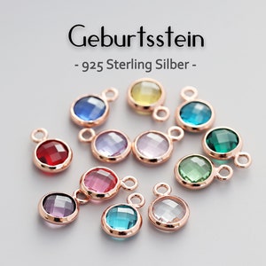 Additional Birthstone Pendant - 925 Sterling Silver - ADD-ON Birthstone Addon - GS001