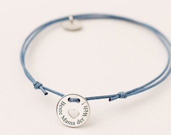 Personalisiertes Herz Armband - Wunschgravur - Armband mit Gravur -  Muttertag Geschenk - Armband mit Herz - Unisex Armband - A228
