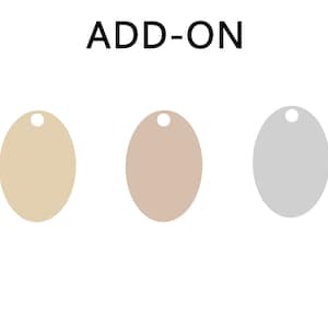 Additional Personalized Pendant - ADD-ON Plate - Extra Pendant - Stainless Steel - Oval Pendant - P104