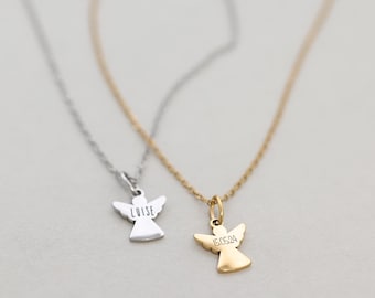 Personalized Guardian Angel Necklace - - Starting School - Desired Engraving - Confirmation - Communion - Confirmation of Faith - LW015