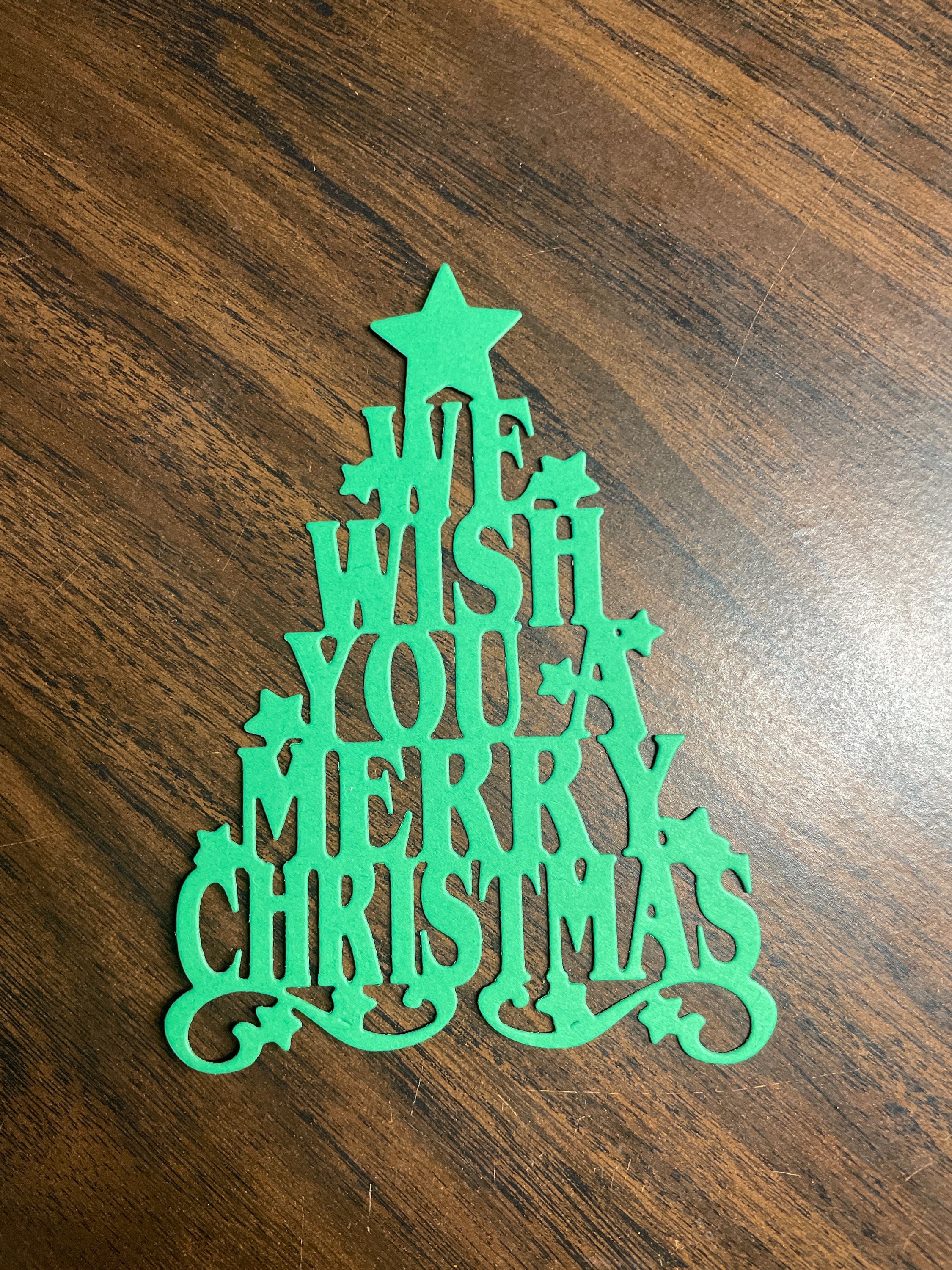 4 Christmas Overlays for Cards Die Cuts Card Stock Die Cut Card or