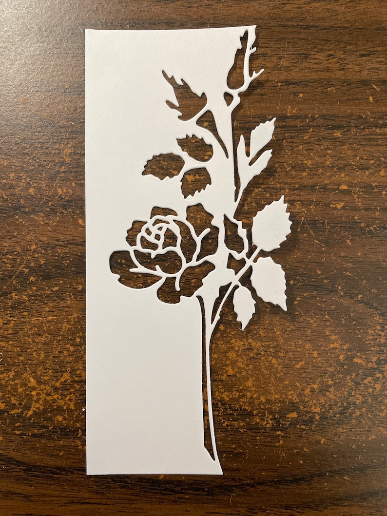 6 Flower Overlays Die Cuts Card Stock Die Cut Card or Scrapbooking