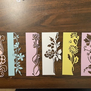 6 flower overlays - Die Cuts ~ Card Stock Die Cut ~ Card or Scrapbooking Embellishment.