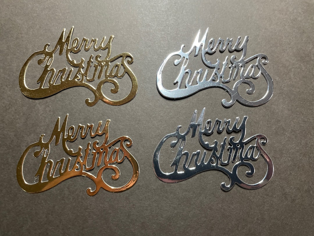 4 Die Cut merry Christmas Mirror Cardstock - Etsy