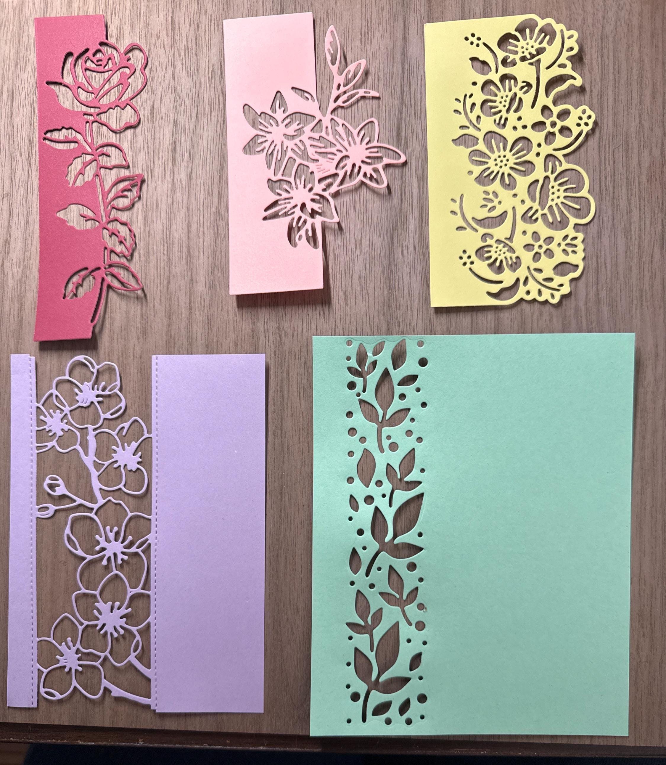 Overlay Card Layout Set of 5 Card Overlays - Card Overlays - Cardstock Die Cuts. - Etsy