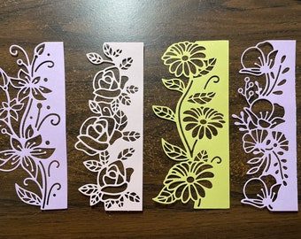 Floral Cardstock Die Cut Overlays - Scrapbooking Embellishments