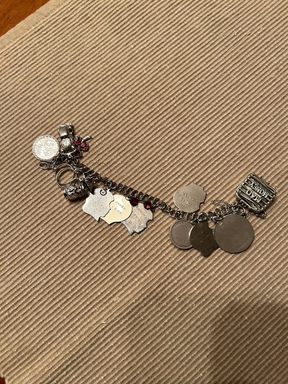 Eclectic sterling silver charm bracelet - image 2